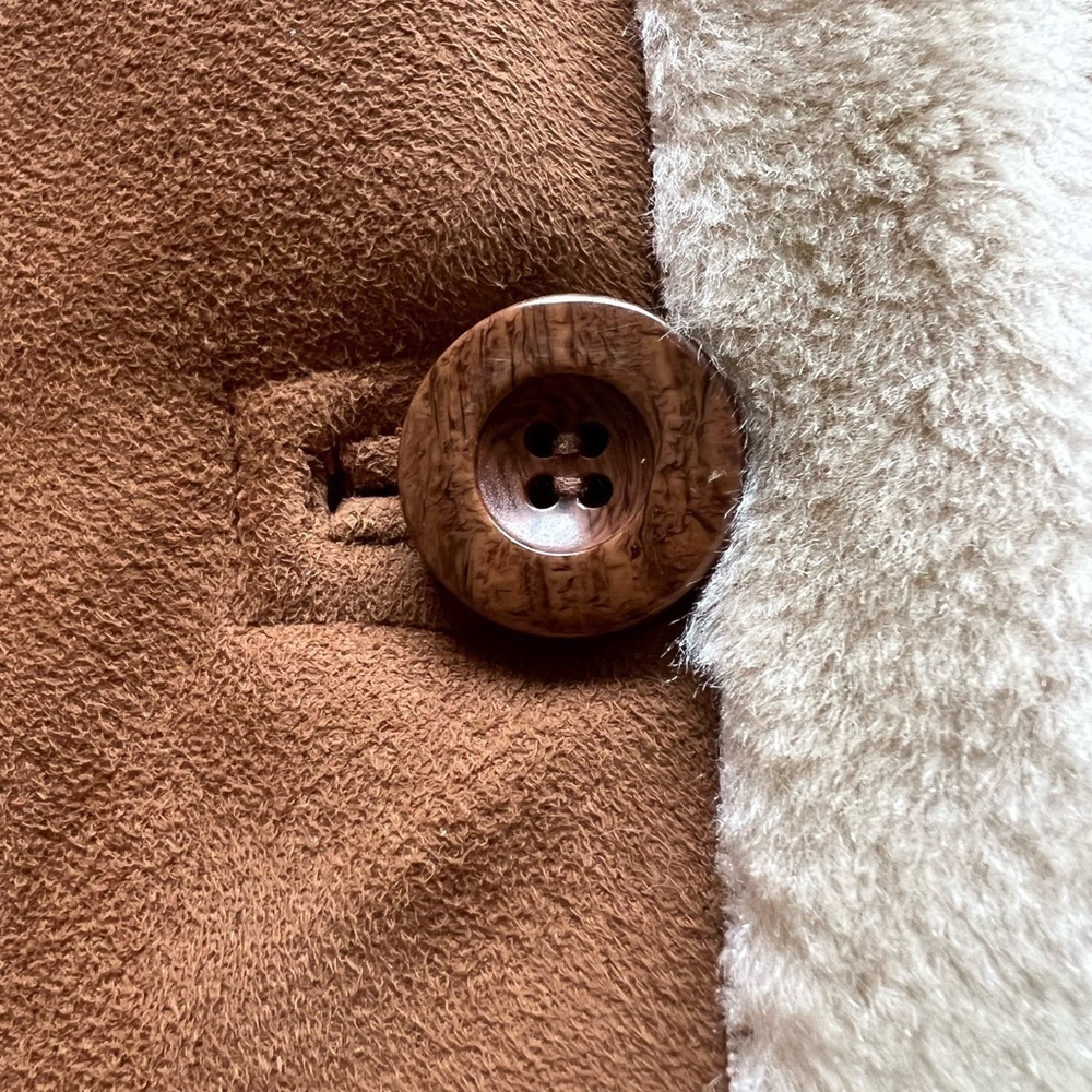 EUC TALLY HO OUTERWEAR Brown Faux Suede & Faux Soft Fur HOODED CAPE Size XL 🔥🔥🐎 - Picture 5 of 8